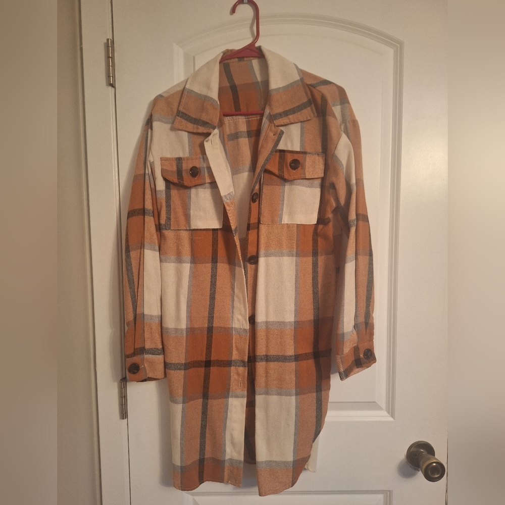 Women's Plaid Button-Down Oversized Shirt